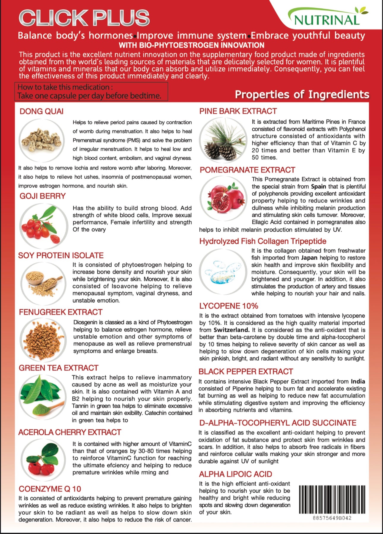 CLICK PLUS – Women’s Wellness Supplement