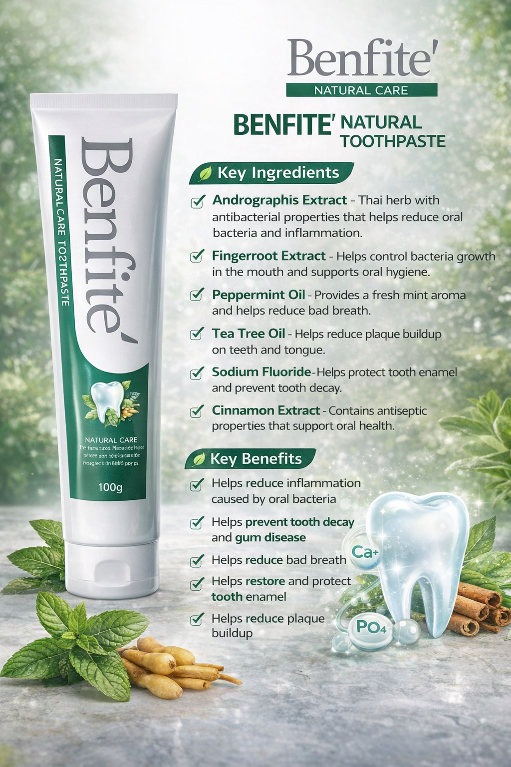 Benfite Natural Care Toothpaste