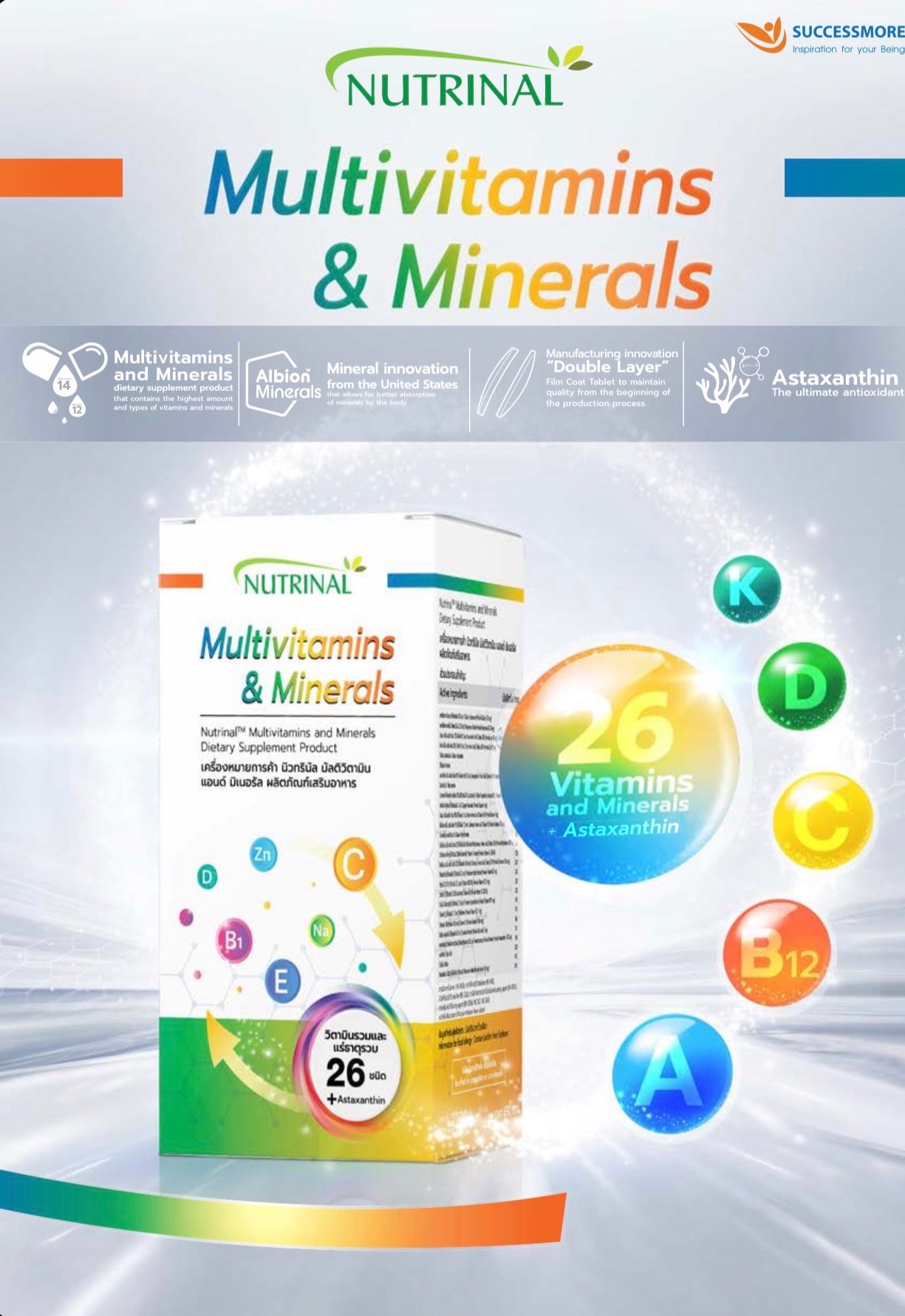 Multivitamins & Minerals with Astaxanthin – Complete Daily Health Support