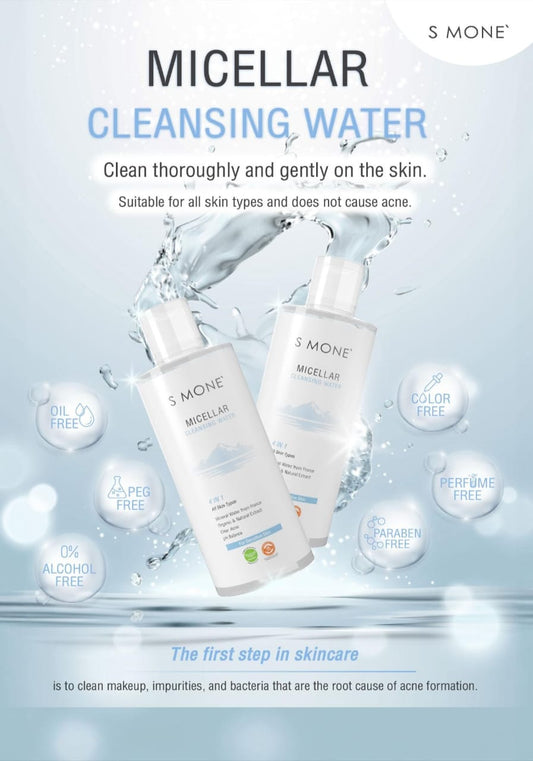 S’MONE Cleansing Water + Cotton Pads