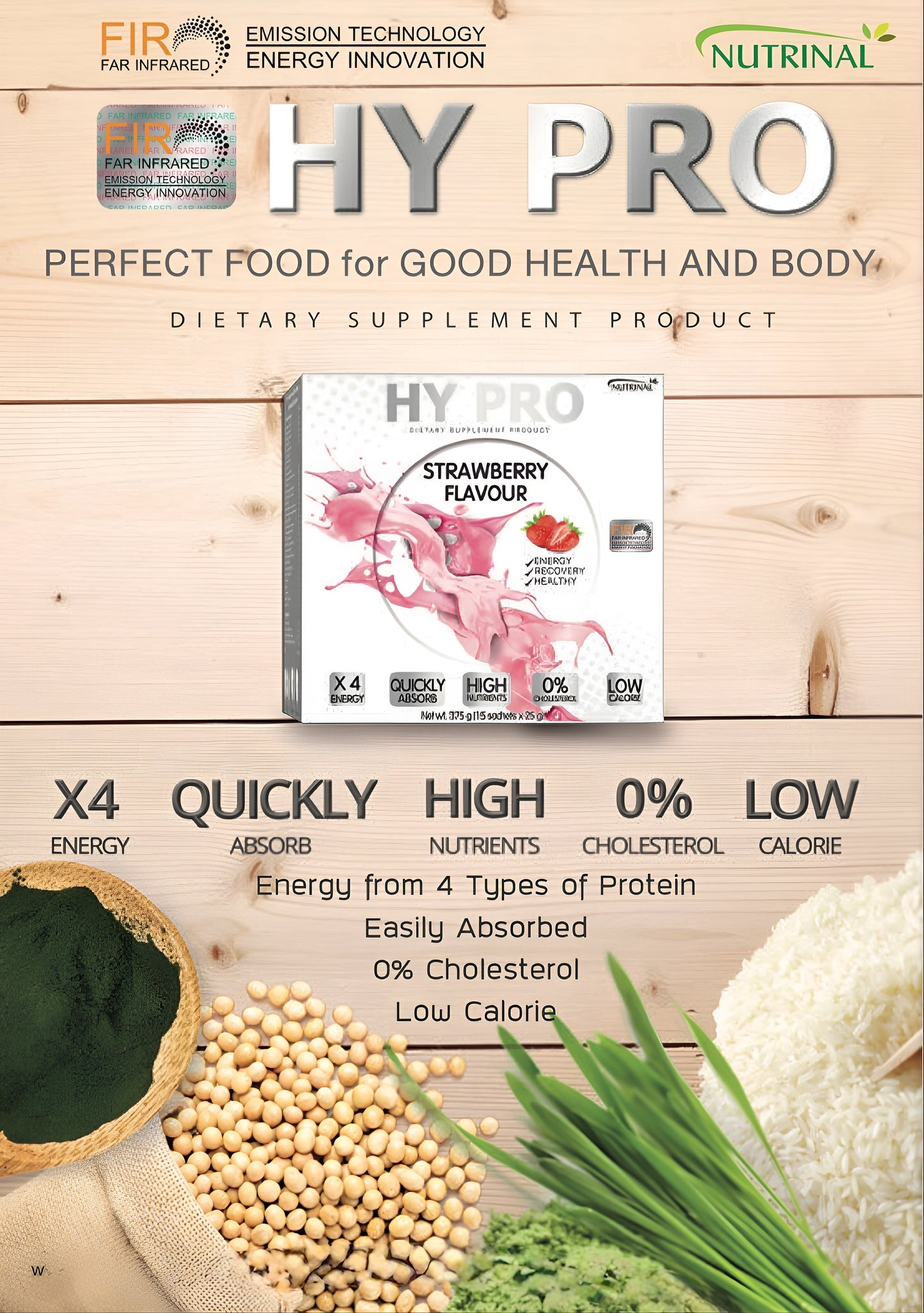 HY PRO – Complete Plant-Based Protein Formula (Strawberry Flavor)