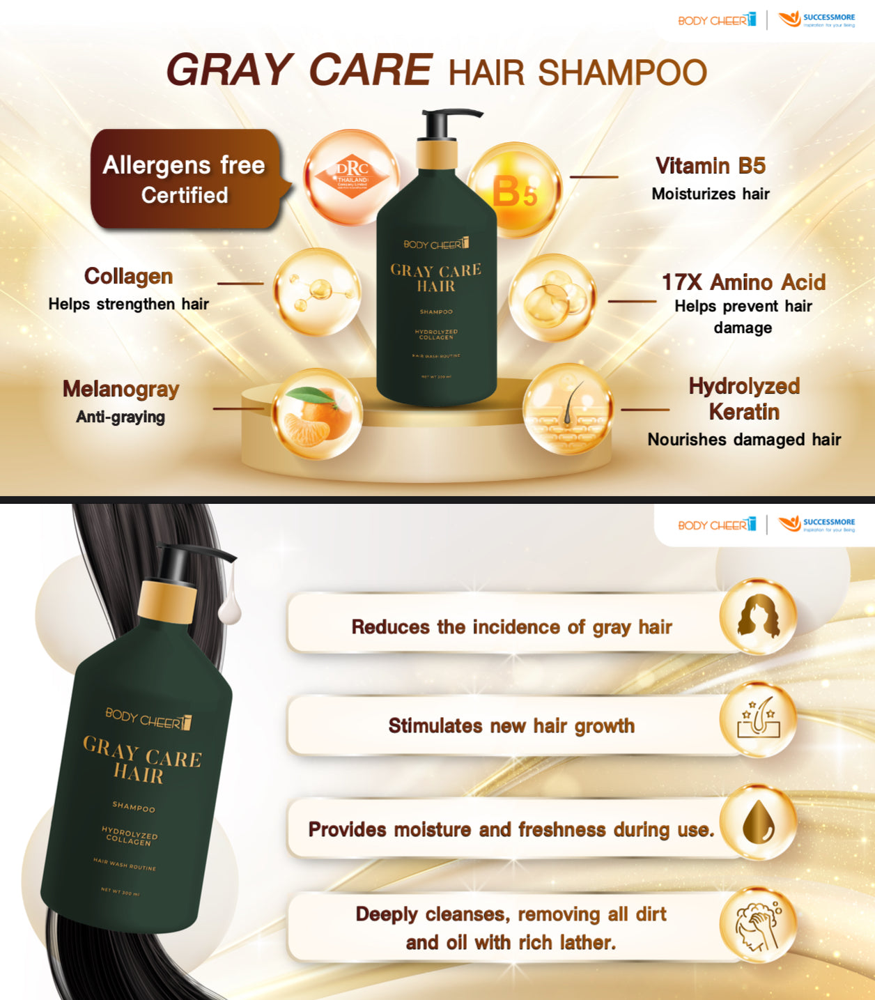 Gray Care Hair Shampoo + Intensive Repair Conditioner