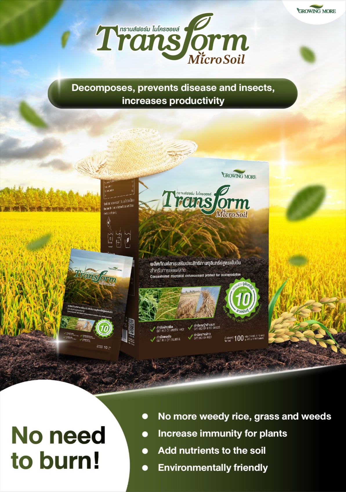 Transform Micro Soil – Microbial-Based Organic Soil Enhancer (10g sachets)