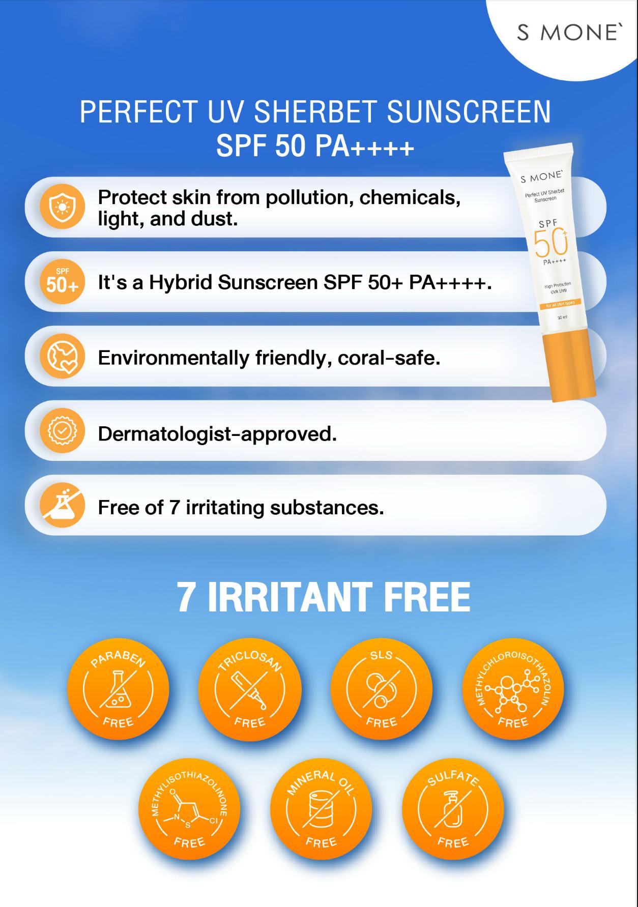 S’MONE Perfect UV Sherbet Sunscreen – SPF 50+ PA++++