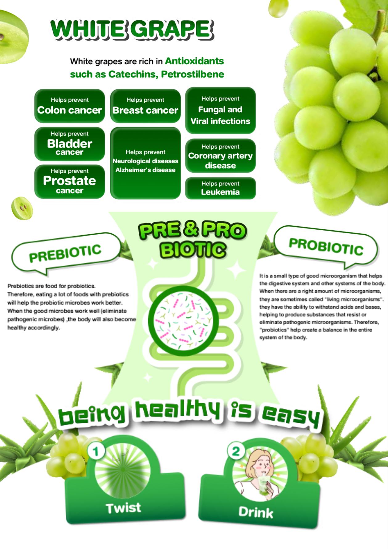 إس فيرا بلس جيلو - جل الصبار والعنب لدعم الأمعاء